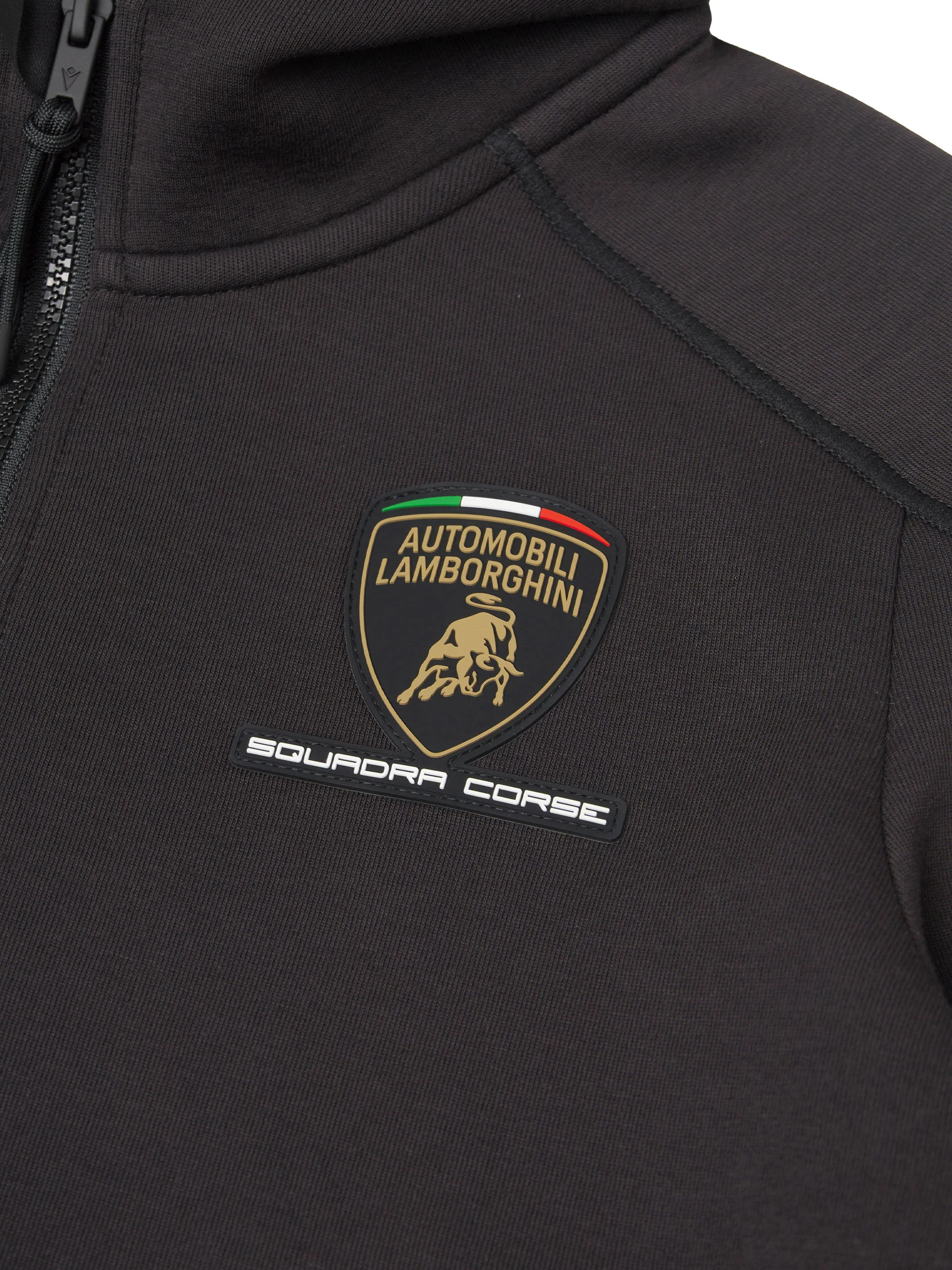 Squadra Corse kid's black tricolor full-zip sweatshirt - Image 3