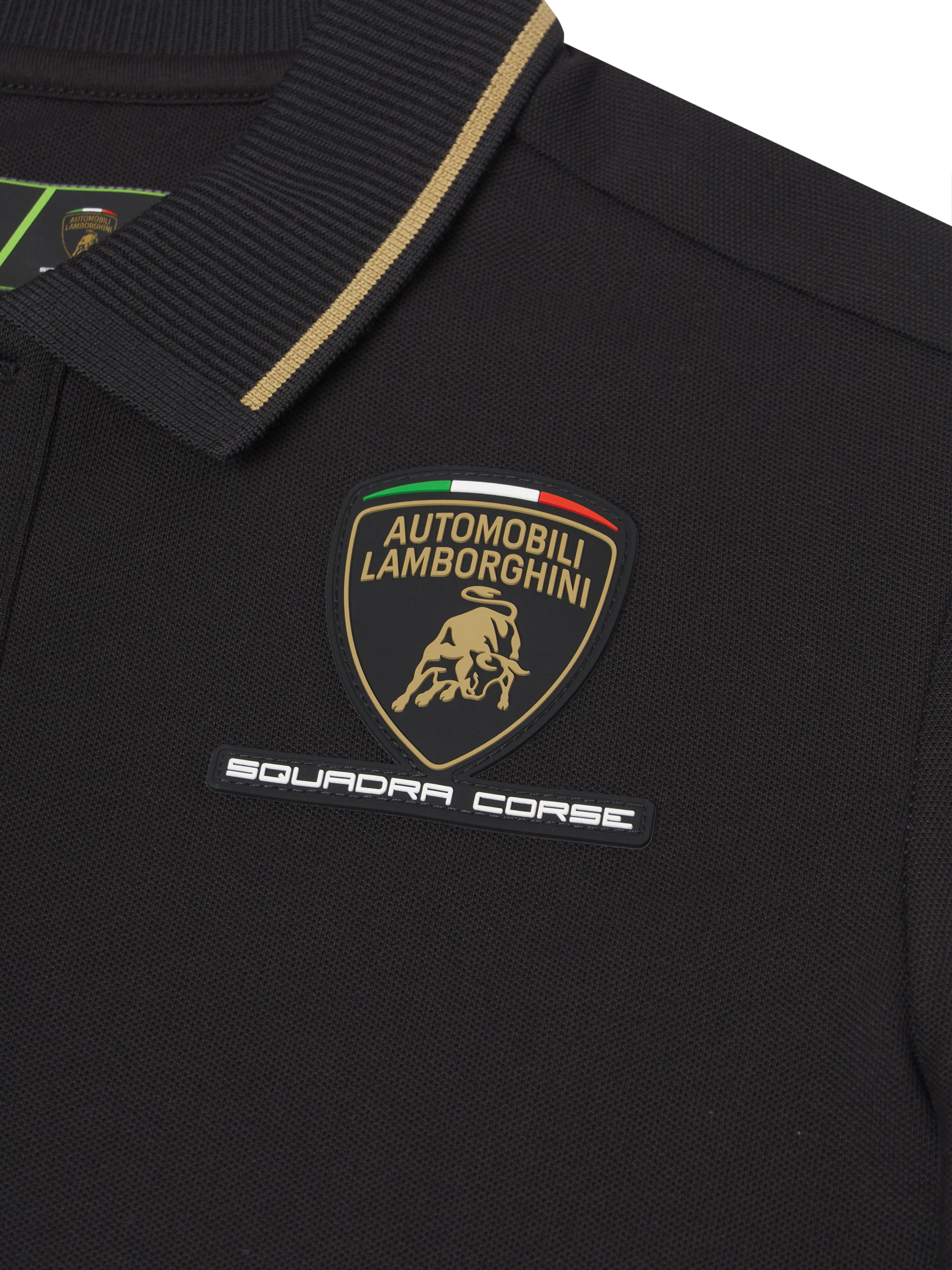 Squadra Corse kid's black polo shirt - Image 3