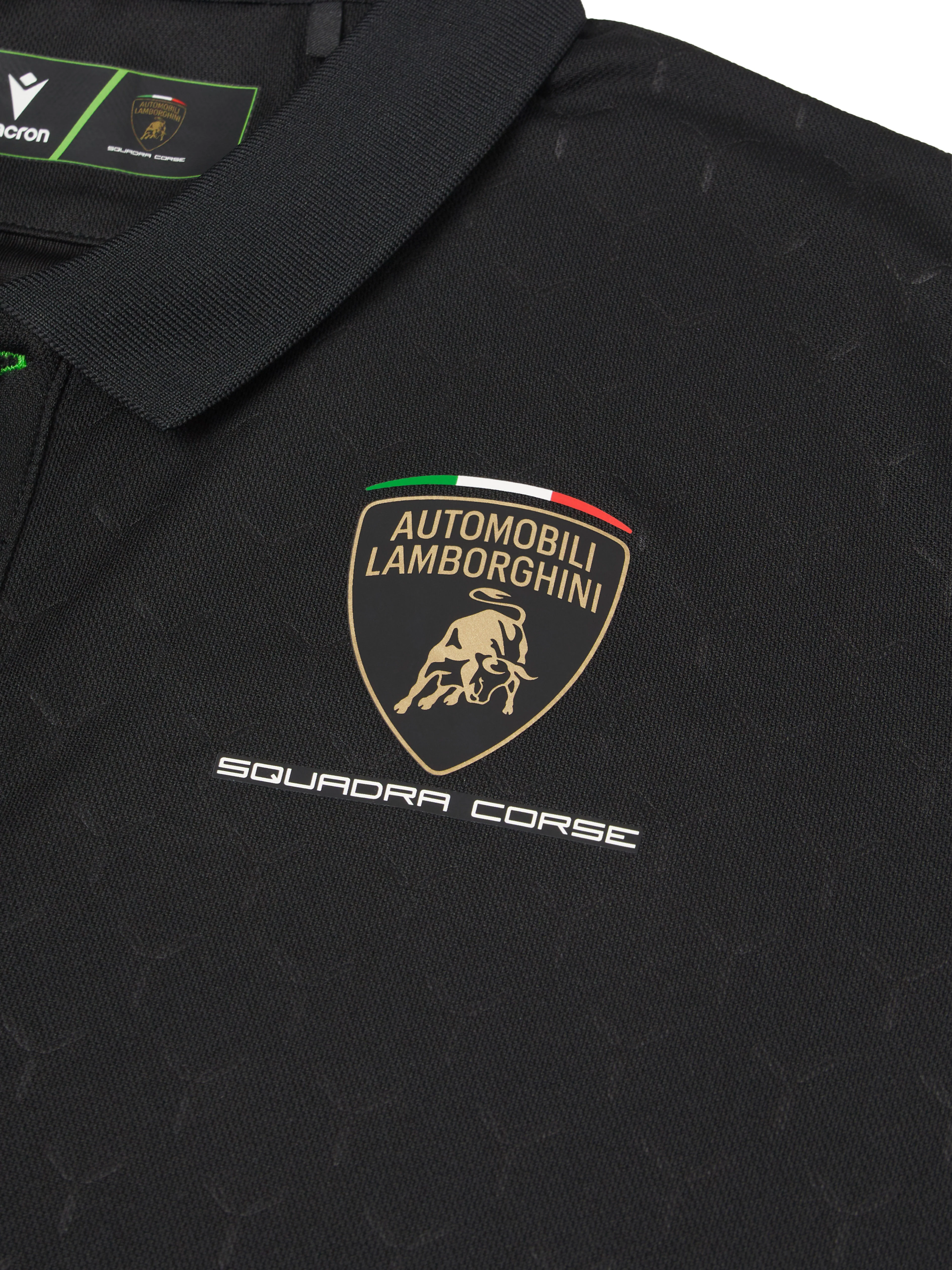 Squadra Corse kid's black polo shirt - Image 3