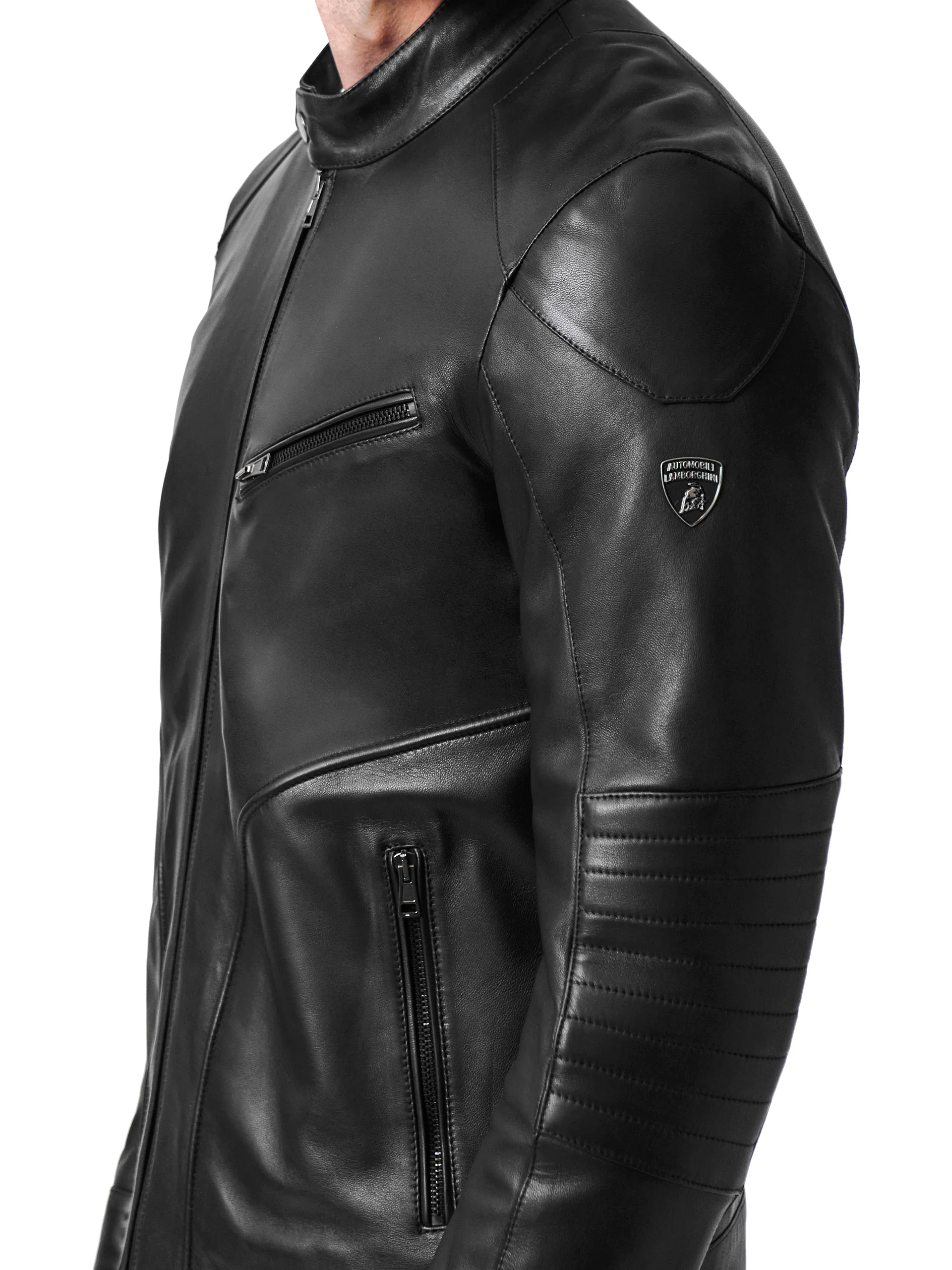 Leather biker jacket - Image 5