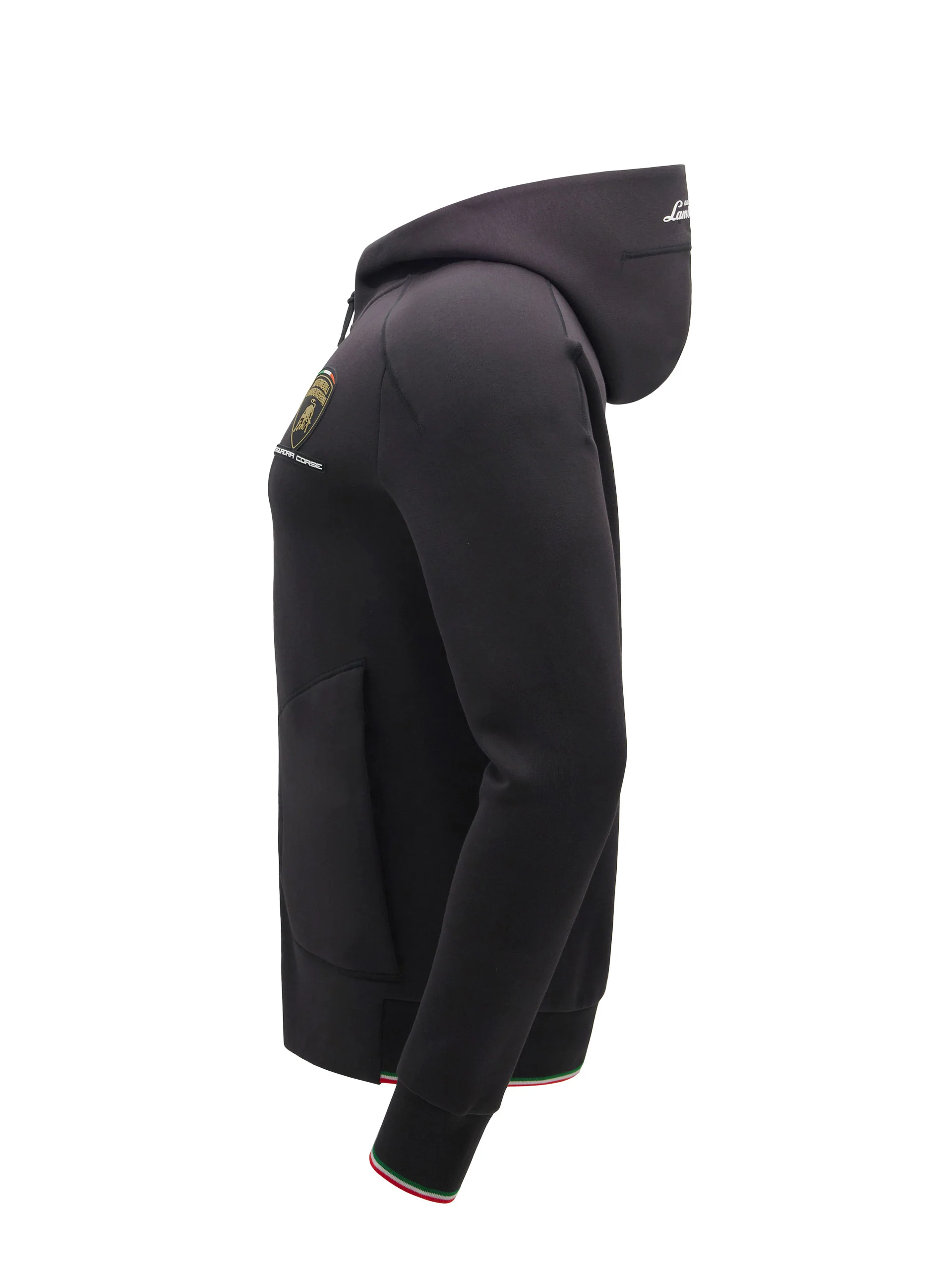 Squadra Corse men's black tricolor full-zip sweatshirt - Image 3