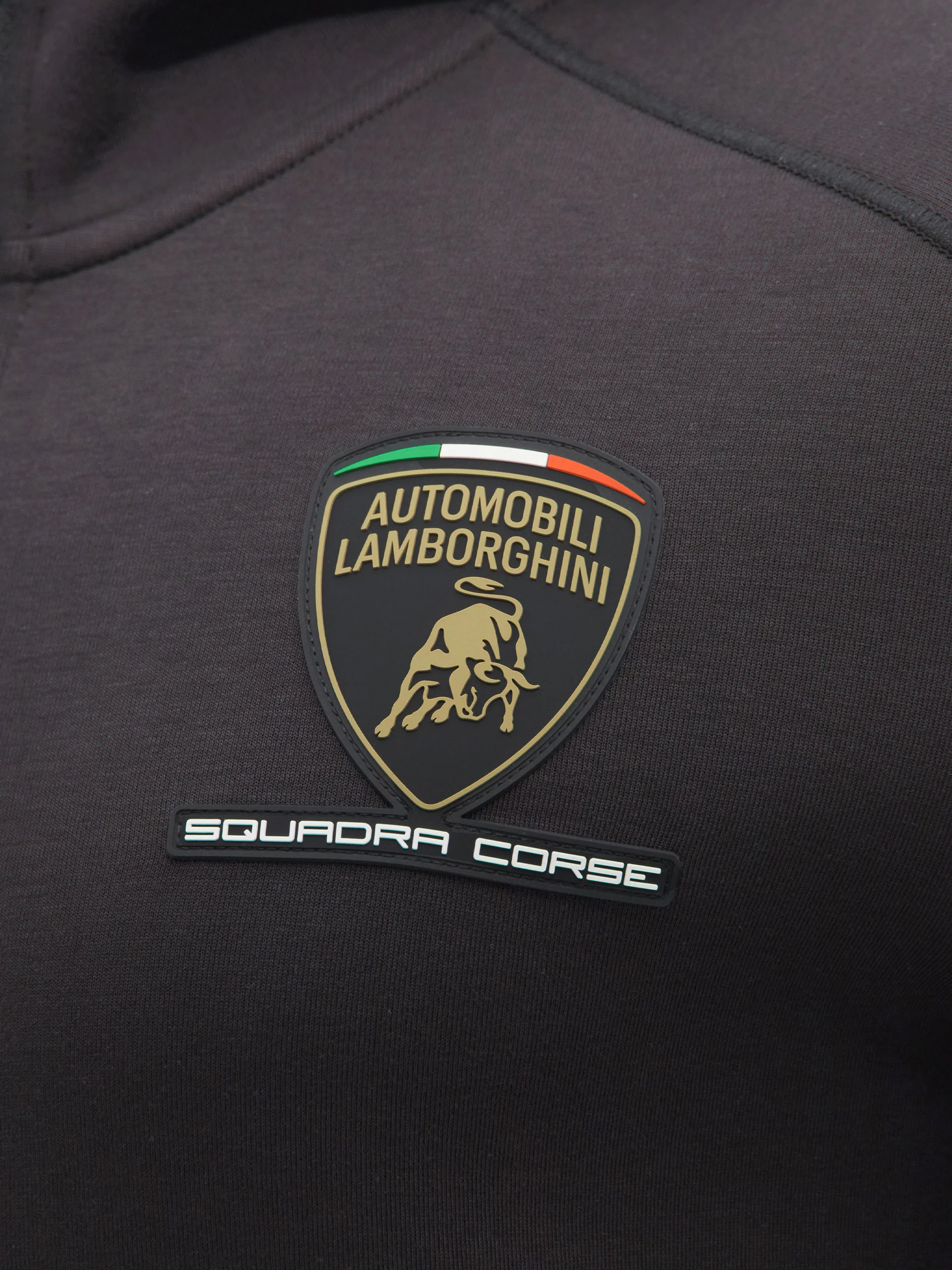 Squadra Corse men's black tricolor full-zip sweatshirt - Image 5