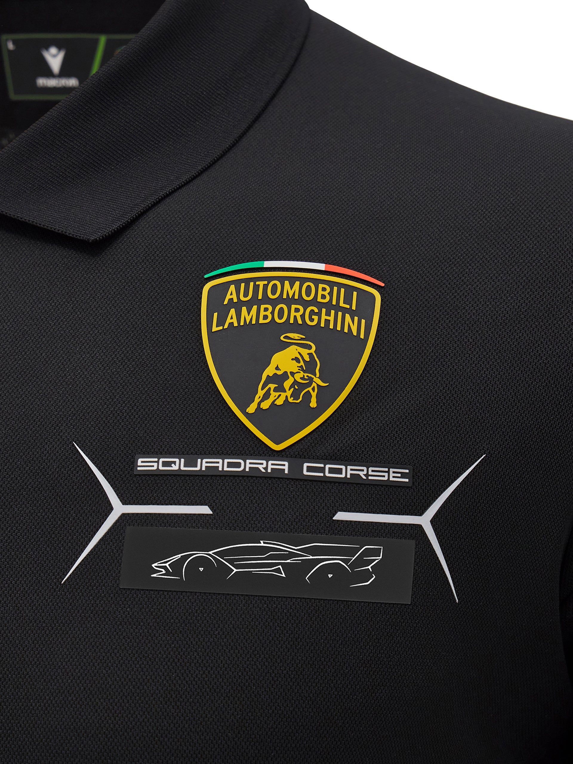 Men's Squadra Corse black polo shirt - Image 5