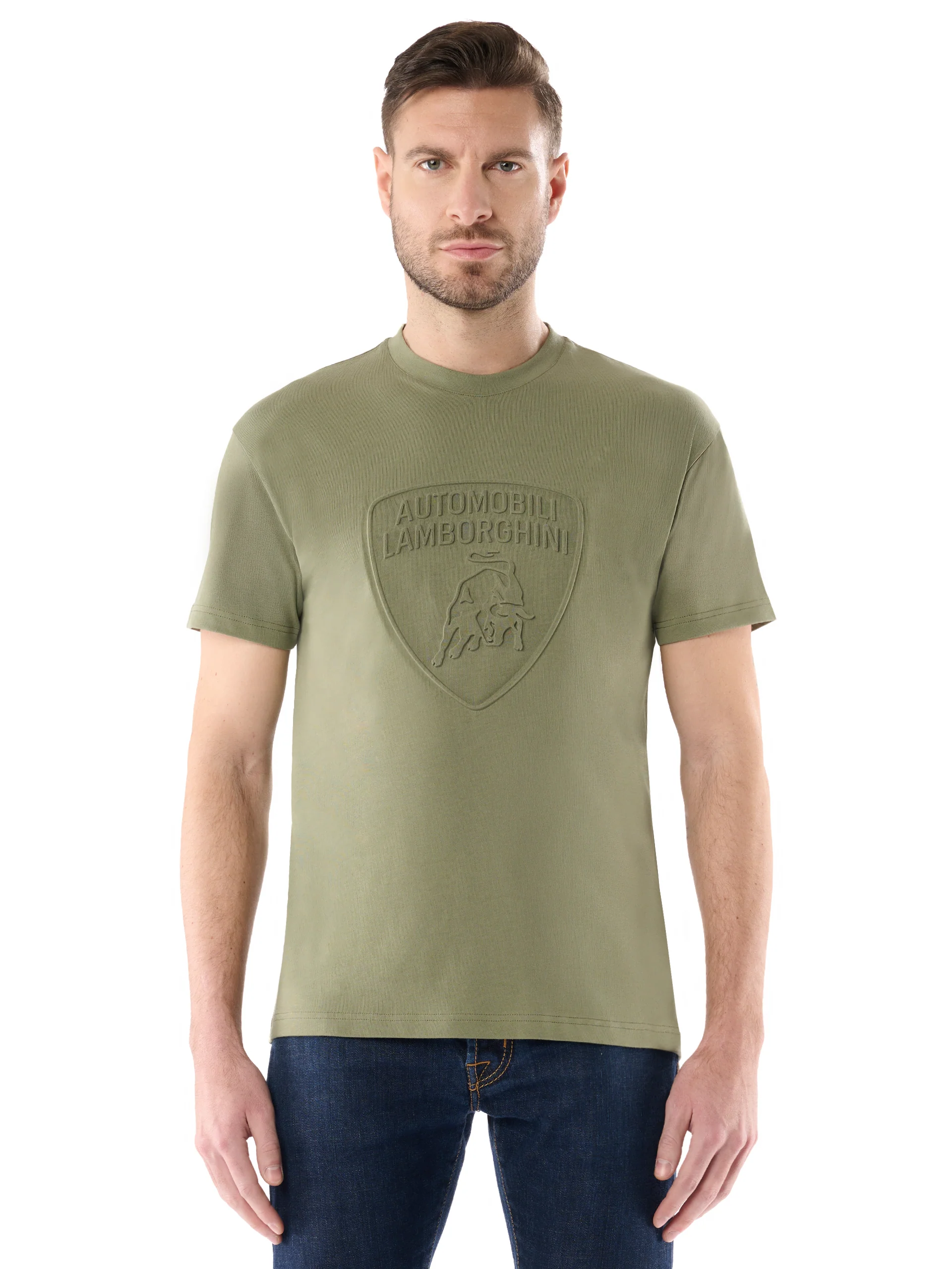 Men's t-shirt with embossed shield logo - Image 6