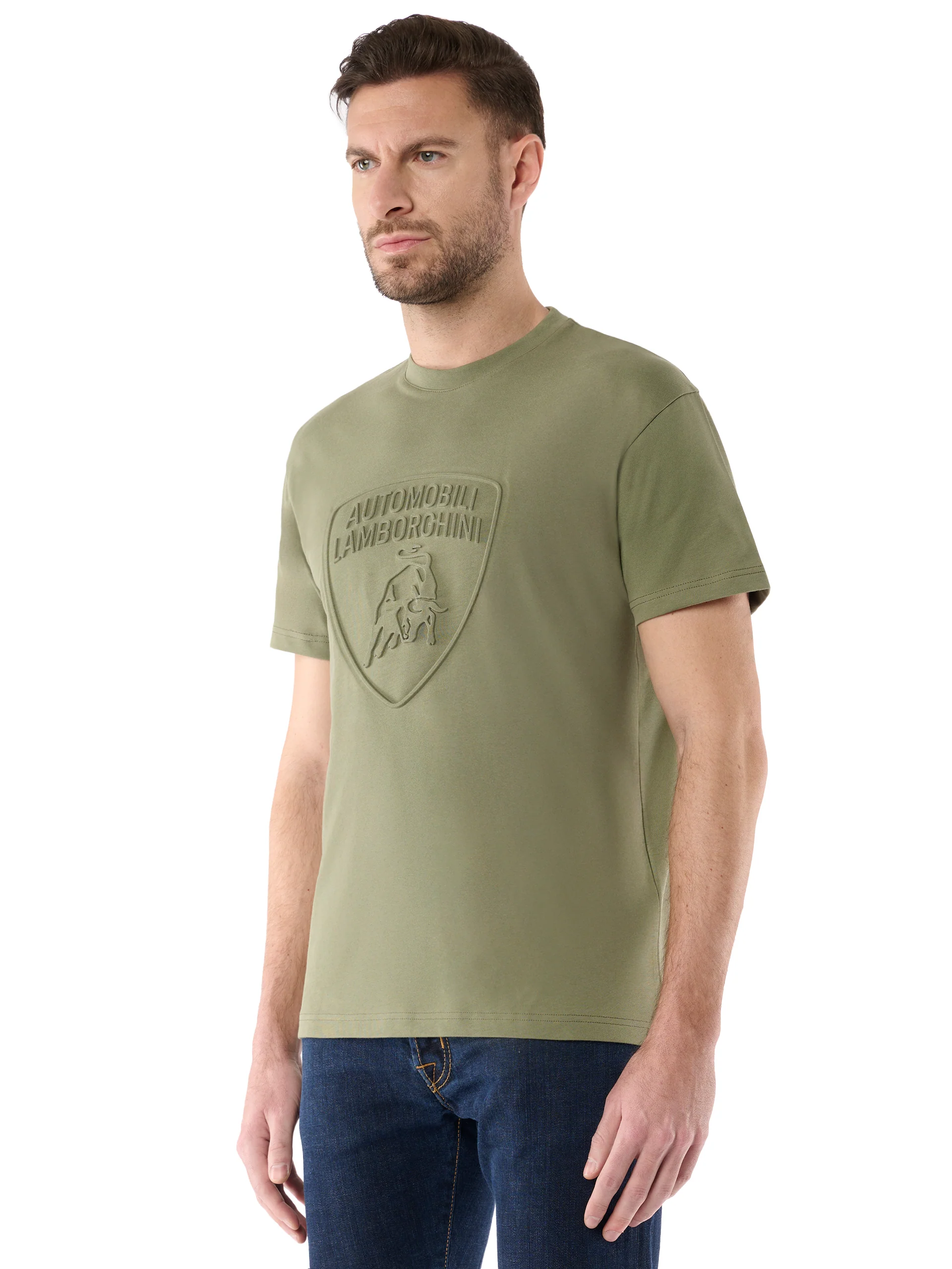 Men's t-shirt with embossed shield logo - Image 7