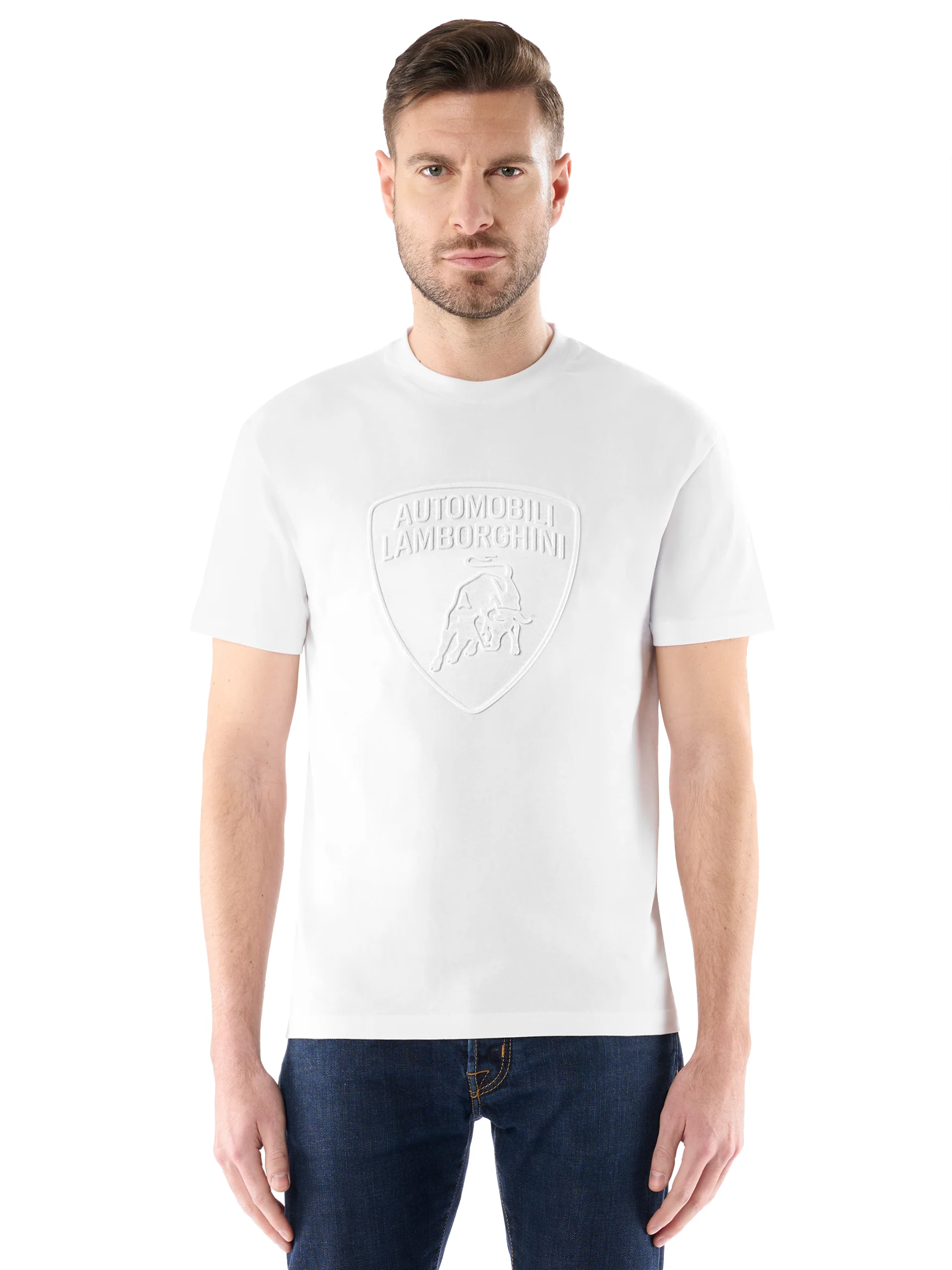 Men's t-shirt with embossed shield logo - Image 6