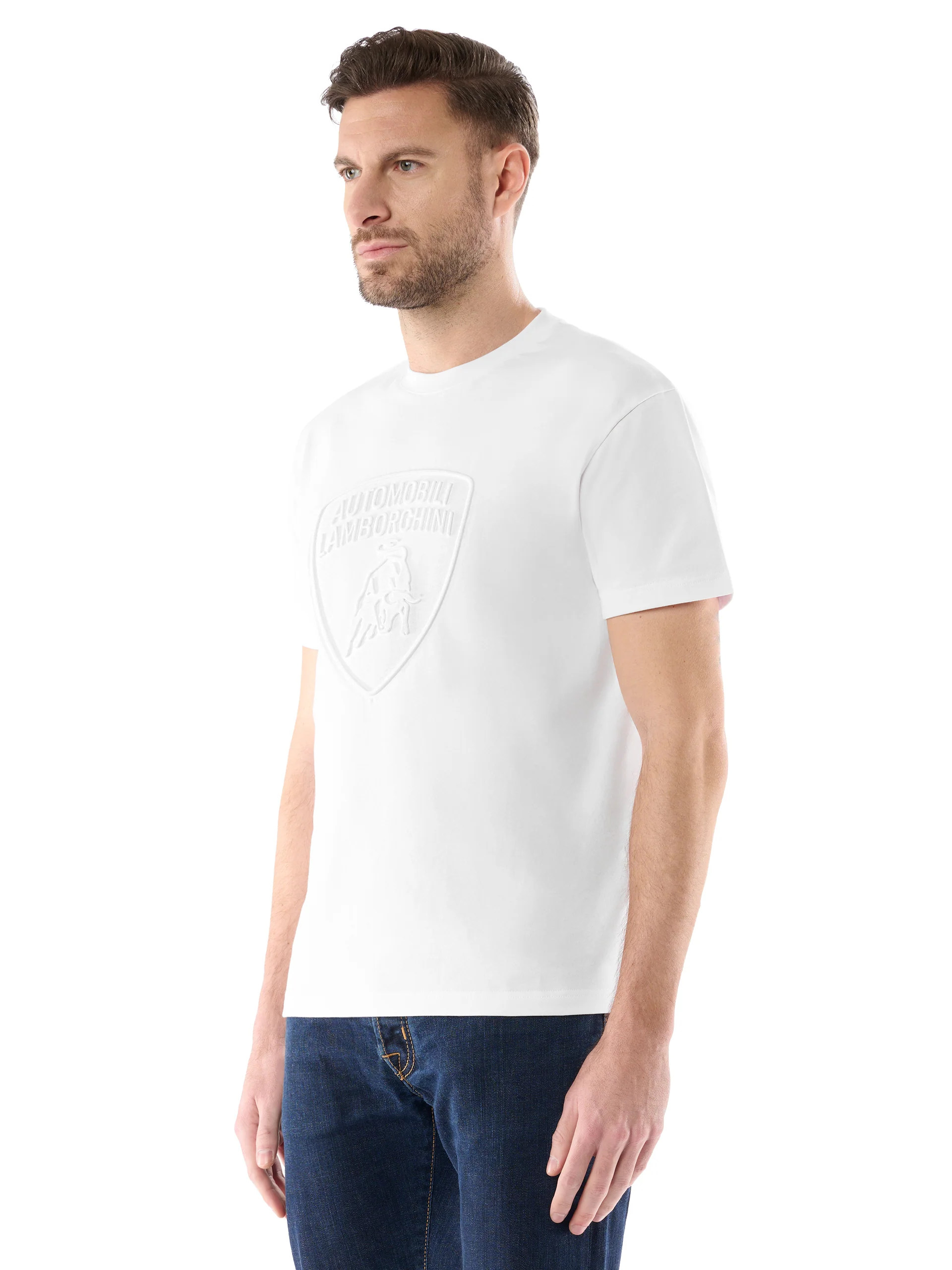 Men's t-shirt with embossed shield logo - Image 7