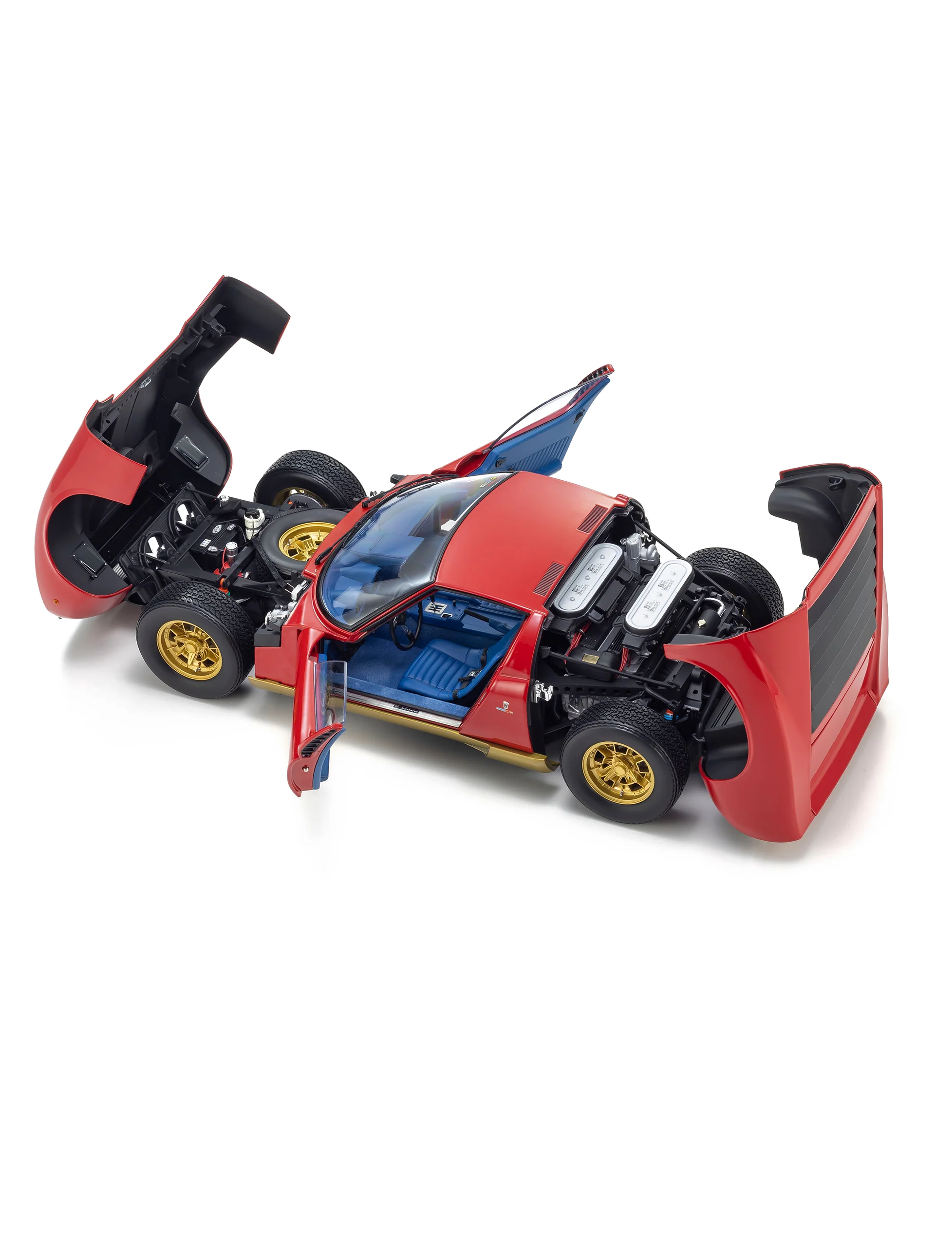 Red Miura P400 model car, scale 1:12 - Image 4