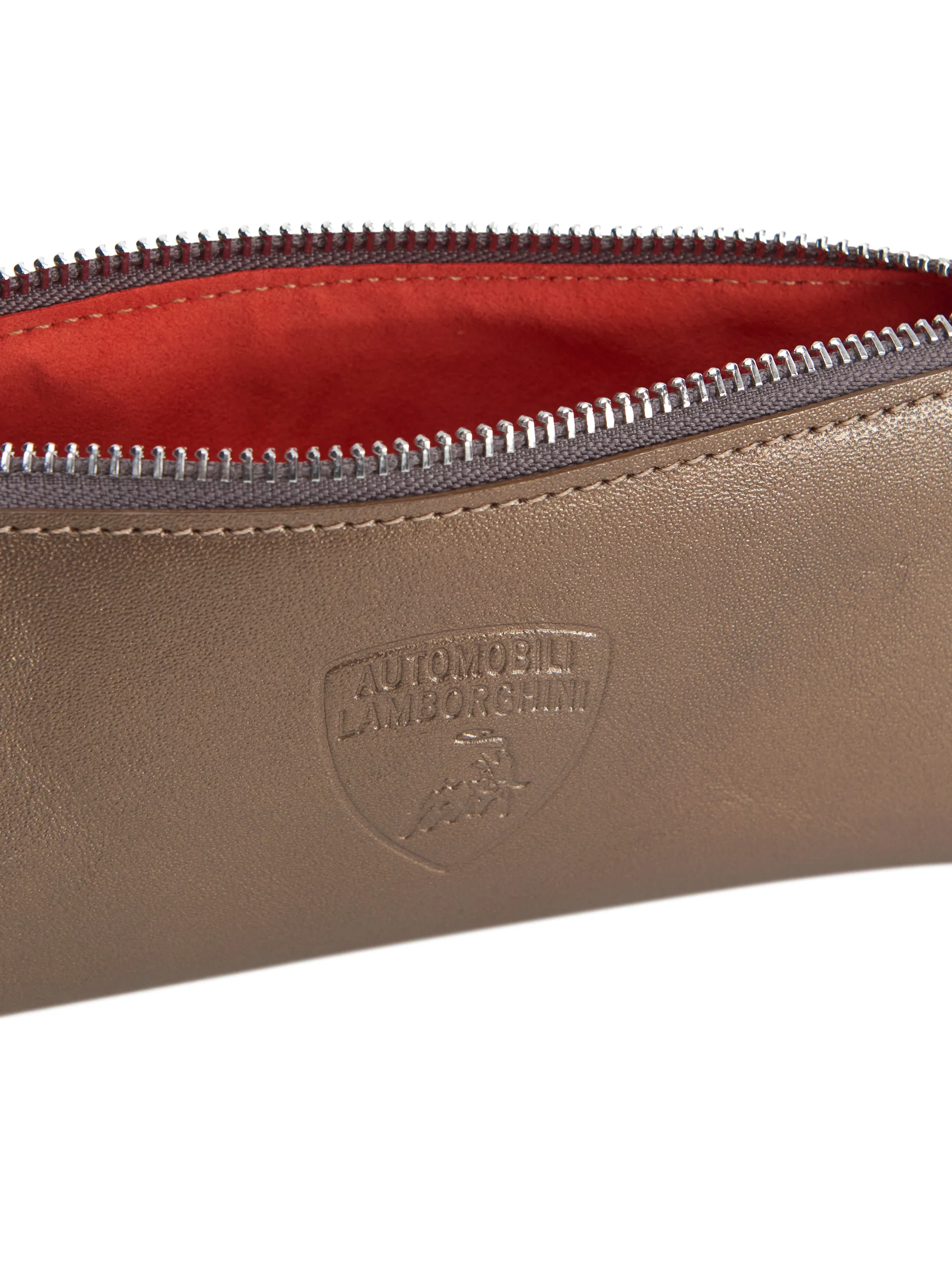 Office zippered pouch in upcycled leather - Image 4