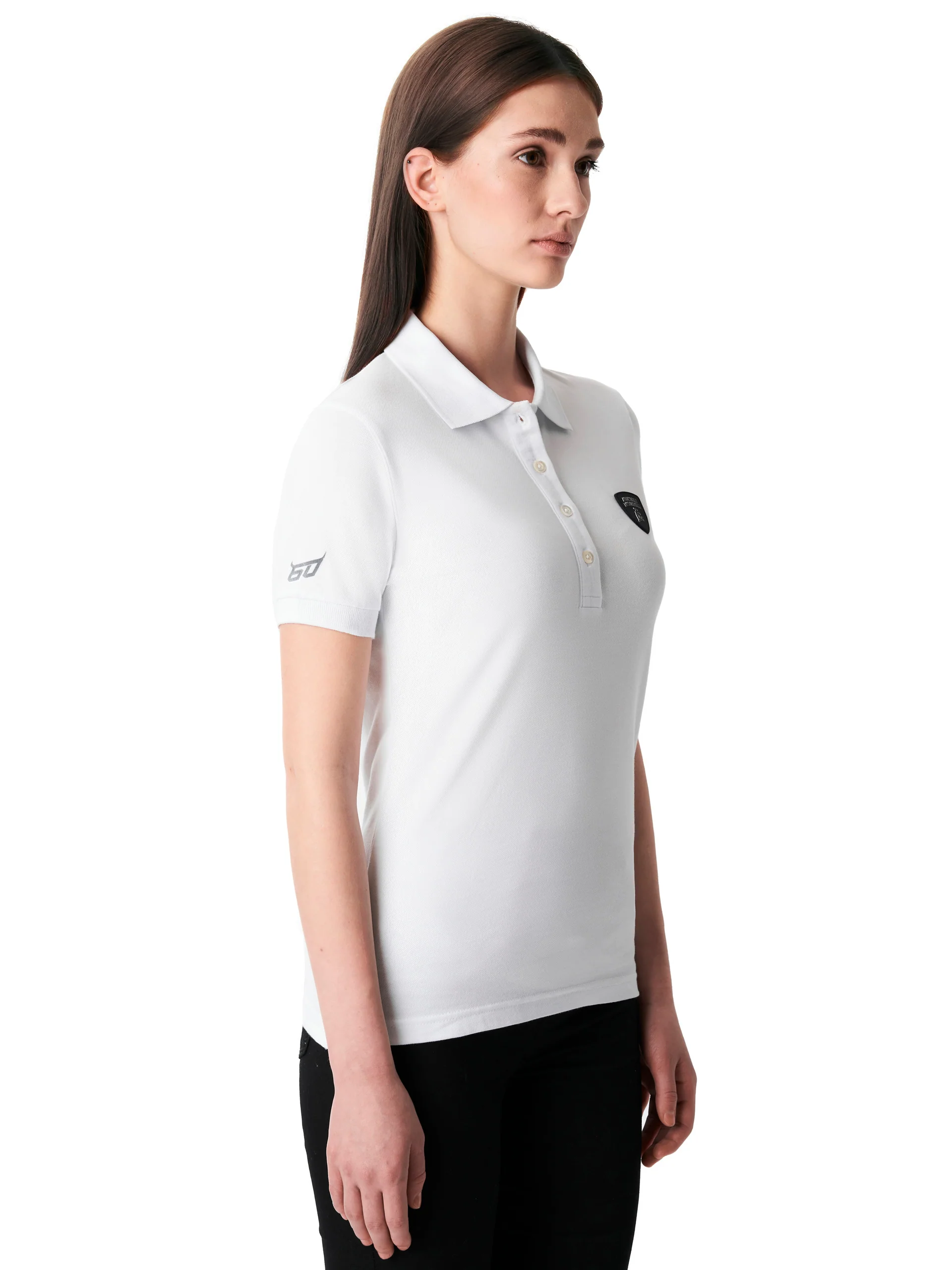 Women's white polo shirt - Image 3